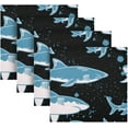 thumbnail image 2 of GZHJMY Sharks Cloth Napkins Set of 4 Pack, Washable Soft Table Dinner Napkins 20 inch for Kitchen, Hotel, Party, Wedding Washcloths, 2 of 7