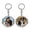 B, variant on Weloille Personalized Compact Mirror Keychain, Portable Folding Vanity Mirror with Custom Photo, Gold/Silver Metallic Finish, 5 Shape Choices for Travel Makeup Gift