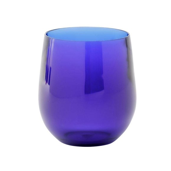 Caspari Acrylic 12oz Tumbler Glass in Cobalt - 1 Each