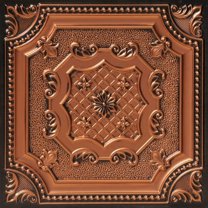 258-My Beautiful Damaris 2 ft. x 2 ft. PVC Glue-up or Lay-in Ceiling Tile in Antique Copper (200 Sq.ft / Pack) - 50 Pieces