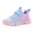 thumbnail image 2 of LYHaoo Girls Sneakers Lightweight Breathable Mesh Running Shoes For Kids Comfortable Fashion Athletic Footwear Toddler Sports Walking Shoes Sizes 11 Little Kid Blue(4.5-5 Years), 2 of 6