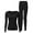 Black, variant on FEIJIBA Pajamas for Women Set Thermal Underwear Fleece Lined Long Base Layer Cold Winter Women's Sleepwear Beige