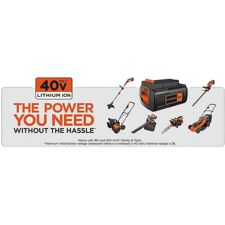 Black+Decker 40V Max Lithium Cordless Hedge Trimmer - Battery and