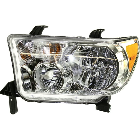 Headlight Compatible With 2007-2013 Toyota Tundra 2008-2017 Sequoia Left Driver Halogen With bulb(s)