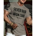 thumbnail image 2 of Gymish Silver Hair Iron Core Workout Shirts for Men – Mens Gym Shirt, Gym TShirts for Men, Gym Clothes for Men, Men's Workout Shirts, Motivational Gym Wear, Athletic Gym T-Shirt, 2 of 5