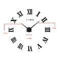 thumbnail image 3 of Reloj de pared DIY, de pared grandes, reloj de superficie de espejo, números sin marco Negro Gloria Reloj de pared de bricolaje, 3 of 9