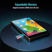 144GB MP3 Player with Bluetooth and WiFi, 4.0 Full Touchscreen MP3 MP4 Player, Android Music Player with Speaker, Browser, Audible, E-Book, Support Up to 256GB, Black
