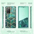 thumbnail image 6 of i-Blason Cosmo Series Case Designed for Galaxy Note 20 5G 6.7 inch (2020 Release), Protective Bumper Marble Design Without Built-in Screen Protector (Green), 6 of 6
