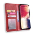 thumbnail image 4 of Compatible with Samsung Galaxy A60 Case Magnetic Closure Vintage Pattern PU Leather Wallet Cover with Card Slots-Red, 4 of 5