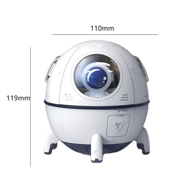 Humidificadores de aire por ultrasonido USB Pulverizador de nave espacial LED batería incorporada blanca Sywqhk Libre de BPA