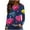 #0380-Hot Pink, variant on Uootdi Valentine's Day Sweatshirt for Women Cute Love Heart Graphic Crewneck Long Sleeve Pullover Colorful Holiday Romantic Tee Tops Gift