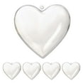 thumbnail image 3 of 5x Bolas de adorno BLESIY rellenables transparentes forma de corazón 8cm, 3 of 8