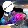 thumbnail image 1 of Cable extensor de puerto macho compatible con HDMI a codo de 90 grados de 15 cm a hembra compatible con HDMI, 1 of 3