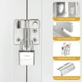 thumbnail image 3 of Uxcell 1-Pack Flip Latches, 1.8 in Stainless Steel Safety Door Lock Catch with Padlock Barn Door Lock Brushed Finish for Door[Right Open, Silver], 3 of 6