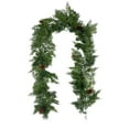 thumbnail image 2 of Yhmxh Christmas Garlands Norfolk Pine Garland Real Touch Artificial Faux Pine Greenery Garland for Indoor Outdoor Decor, Pine Green Garland Mantel for Fireplace Staircase Winter Xmas Decorations, 2 of 5