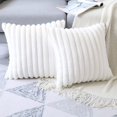 thumbnail image 2 of Set of 2 Plush Velvet, Soft Artificial Fur Decorative Cushion Covers, 2 of 6