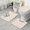 Brown Boho Eye, variant on Blue Floral Leaf Pattern Bathroom Rugs Sets 3 Piece,Toilet Cover Set,Absorbent Non Slip Bathroom Mats Sets with U-Shaped Contour Rug Toilet Rug Set