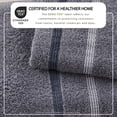 thumbnail image 2 of Luxurious Soft Cotton Decorative 4 Pack Hand Towel Set, Chambray Blue / White / Navy Blue., 2 of 6