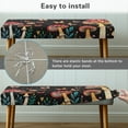 thumbnail image 4 of Xoenoiee Mushroom Butterfly Flower Print Stretch Dining Bench Cover Universal Bench Seat Furniture Protector Wear Resistant Bench Seat Cushion Slipcovers for Dining Room, Living Room, 4 of 7