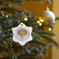 thumbnail image 7 of 3drose, Wheat, 3 inch Snowflake Porcelain Ornament, 7 of 7