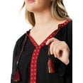 thumbnail image 4 of Jessica Simpson Women's and Women's Plus Tifany Embellished Blouse, 4 of 5