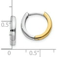 thumbnail image 3 of Jewelry by Sweet Pea 10K Two-tone Two-tone Hinged Hoop Earrings, 3 of 5