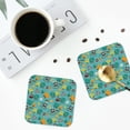 thumbnail image 4 of Vsdgher Trucks And Excavators Print Leather Coasters for Drinks, Durable Drink Coasters 4 Set for Tabletop Protection, Luxurious Home Décor and Housewarming Gift-Square, 4 of 6