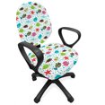 thumbnail image 1 of Underwater Office Chair Slipcover, Doodle Fishes Swimming in the Sea Starfish Anemone Butterflyfish Bubbles, Protective Stretch Decorative Fabric Cover, Standard Size, Multicolor, by Ambesonne, 1 of 5