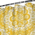 thumbnail image 3 of Boho Floral Shower Curtain 72x72 Inches - Tropical Leaves, Vintage Botanical Print, Waterproof Fabric for Chic Bathroom Decor, Modern Farmhouse & Bohemian Style, 3 of 5