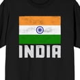 thumbnail image 7 of Indian flag on Black Ground Adult Crew Neck Short Sleeve T-shirt - Small, 7 of 7