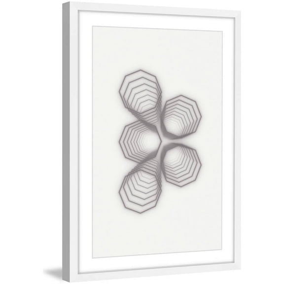 Marmont Hill "Sprouting Hexagons" by Bryon White Framed Painting Print