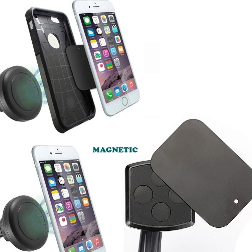 Magnetic Mount Holder w Retractable Car Charger K6X for Blackberry KEYone, Key2 LE - BLU G9, Vivo XI Plus 5 - CAT S61 S48c - Coolpad Legacy - Essential Phone (PH-1) - Google Pixel XL 3a XL 3