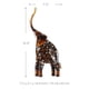 thumbnail image 2 of Escultura metálica de elefante tejido - Decoración artesanal para interiores, figura animal en hierro pintado (43cm), 2 of 7