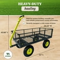 thumbnail image 4 of Yard Tuff 3-in-1 Dual Side Dump Wagon with Fold Down Sides and 1000 lb. Capacity, 4 of 12