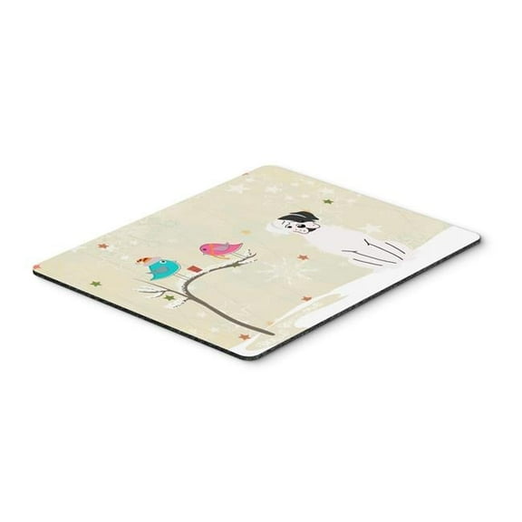 Carolines Treasures  Christmas Presents Between Friends White Boxer Cooper Mouse Pad