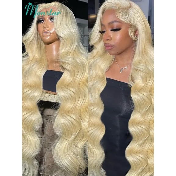 13x4 13x6 360 HD Transparent 613 Lace Frontal Wig Honey Blonde Color Brazilian Raw Body Wave Lace Front Human Hair Wig for Women