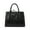 all black, variant on Leather leather letter large capacity tote handbag cross-body shoulder triangle color-matching money bag women's shopping bag