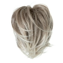 Zhuge Tousled Updo Messy Hair Bun,Clip in Hair Chignon with Side Comb Natural Adjustable Versatile Synthetic Hair Scrunchies for Women Girls，D