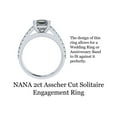 thumbnail image 4 of 2.00ct Asscher Cut Cathedral Solitaire Engagement Ring, Pure Brilliance Zirconia-Silver-Rhodium Plated-Size 4.5, 4 of 7