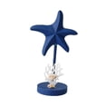 thumbnail image 2 of Colección de esculturas de madera de figura de estrella de mar, centro de mesa náutico retro para Azul marino, 2 of 8