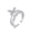 Silver, variant on Womens Butterfly Ring Exquisite Alloy Ring with Micro-Encrusted Zircon Animal Zodiac Fairy Ring Fashion Jewelry Gift for Her Light Gold and White