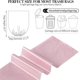 thumbnail image 3 of 5 rollos de bolsas de basura – 100 unidades duraderas de bolsas de basura para hogar, oficina, cocina, baño, dormitorio, basura, revestimiento de basura (rosa), 3 of 4