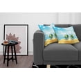 thumbnail image 3 of Ambesonne Tropical Throw Pillow Cover 2 Pack, Sunglasses Reflection Tree, 20", Pale Blue Mustard White, 3 of 5