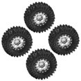 thumbnail image 2 of Fiocias 4 Pcs Pneus de Voiture RC Simulation Roues Pneus Modèle Accessoires DIY Alliage d'Aluminium PP Construction Adapté pour RC Crawler Voiture Télécommandée Jouet Remplacement Argent, 2 of 8