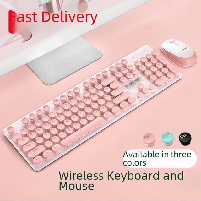 Juego de teclado y ratón mecánicos N520 inalámbricos con sensación punk para oficina y negocios