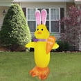 thumbnail image 2 of Northlight Inflatable Lighted Chick with Carrot Outdoor Easter Decoration - 6', 2 of 5