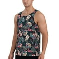 thumbnail image 2 of Easygdp Colorful Tropical Leaves Men's Tank Top, Sleeveless Muscle T Shirts, Breathable, Quick-Dry, Loose for Gym, Running, Fitness - Small, 2 of 9