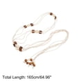 thumbnail image 3 of Unique Bargains Hand-beaded Weaving Handmade Cord Belt for Fashionable Styling Beige, 3 of 6