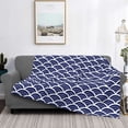 thumbnail image 1 of Blue Scales Pattern Throw Blanket, Super Soft Anti-Pilling Flannel Bed Blankets, 80"x60", 1 of 8
