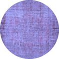 thumbnail image 1 of Ahgly Company Indoor Round Abstract Blue Contemporary Area Rugs, 8' Round, 1 of 4